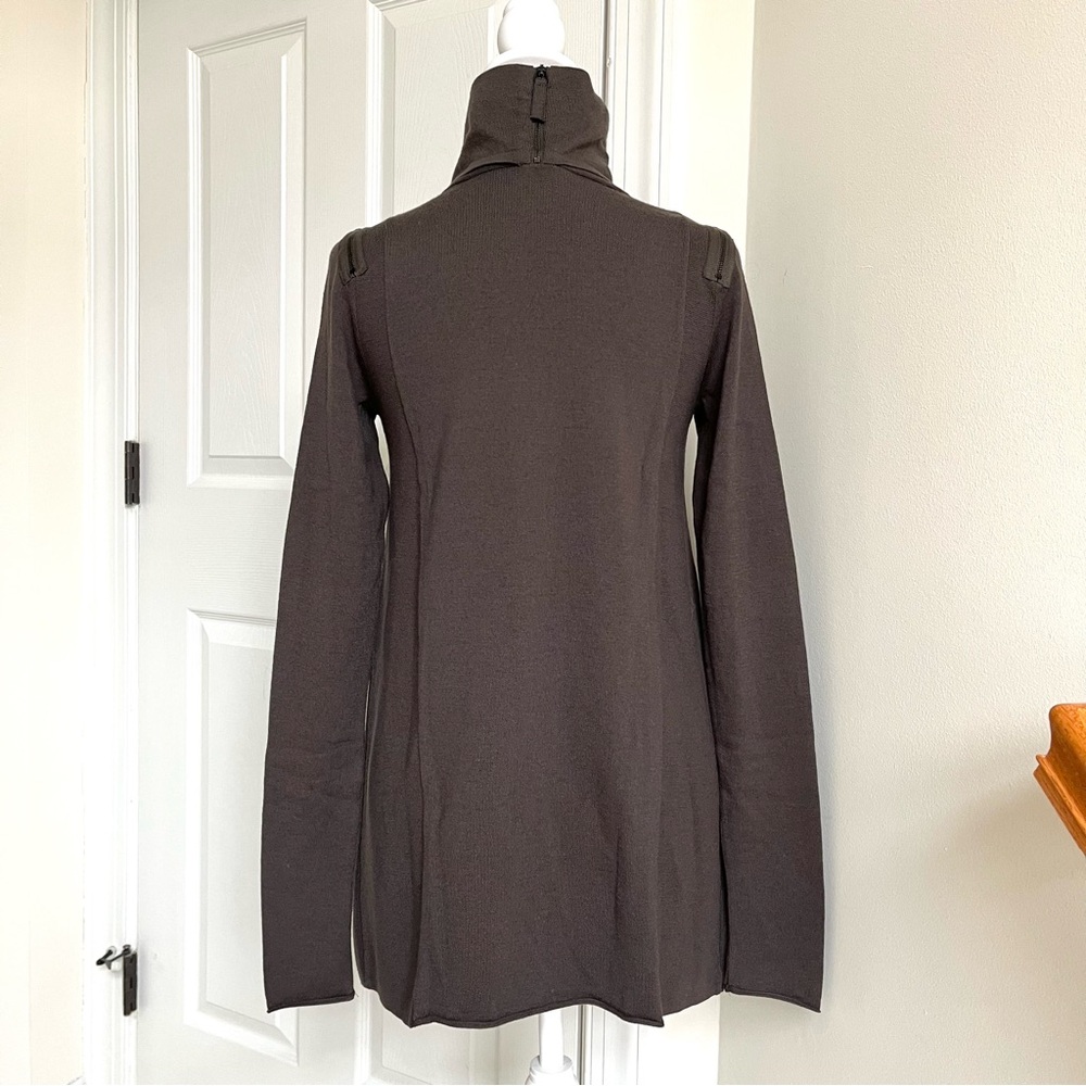 Annette Goertz Gortz Gray Long Sleeve Turtleneck Sweater Tunic Top Merino Wool S - Picture 5 of 10
